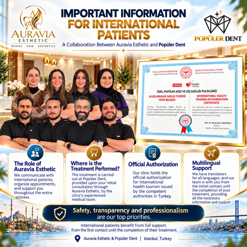 Auravia Esthetic and Popüler Dent: information for international dental patients