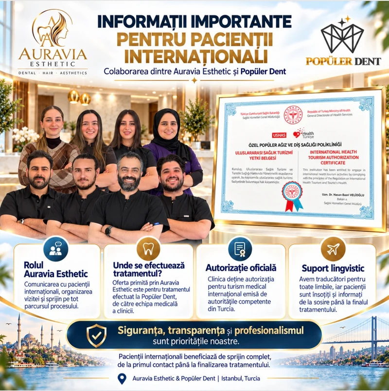 Auravia Esthetic și Popüler Dent: informații pentru pacienții internaționali